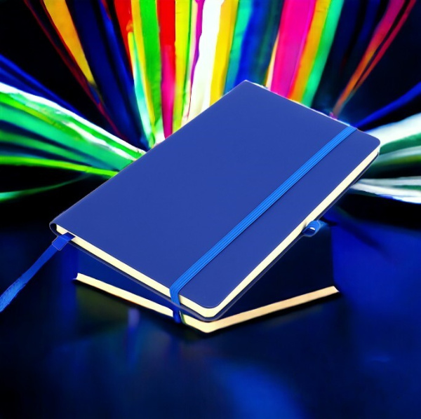 Блокнот А5 Legato в обложке с имитацией рисунка кожи и листами в полоску / Скетчбук 192 страницы